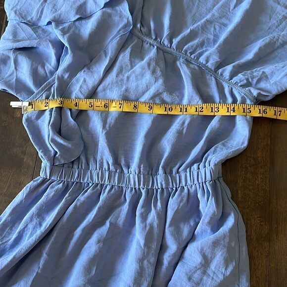 ZESICA ONE SHOULDER SLEEVELESS RUFFLE ASYMMETRICAL HIGH LOW Gown Wedding DRESS - Picture 10 of 14